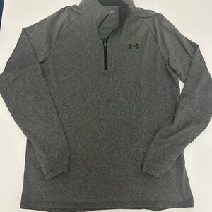 Under Armour Charcoal and Black Zip Pullover